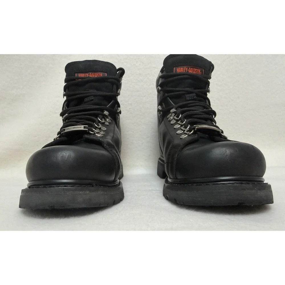 Harley Davidson Dipstick Men's Black Leather Motorcycle Riding Boots Size 10.5